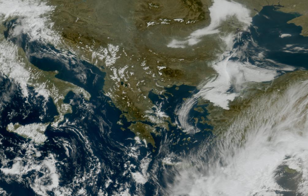 Τελευταία δορυφορική εικόνα νεφοκάλυψης