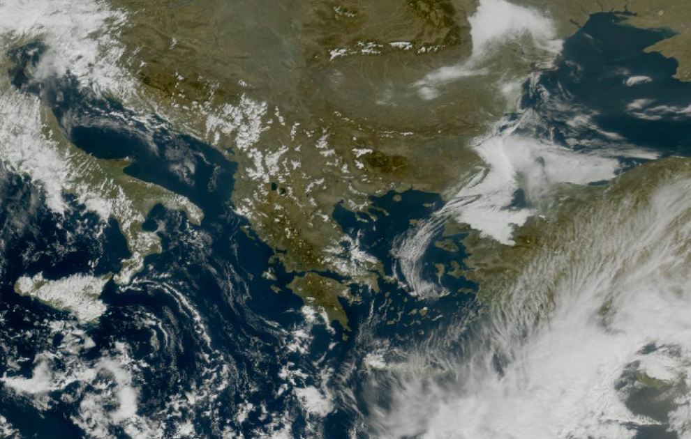 Τελευταία δορυφορική εικόνα νεφοκάλυψης