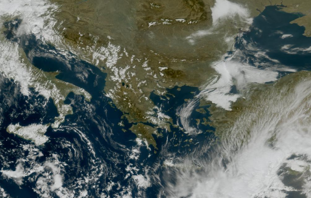 Τελευταία δορυφορική εικόνα νεφοκάλυψης