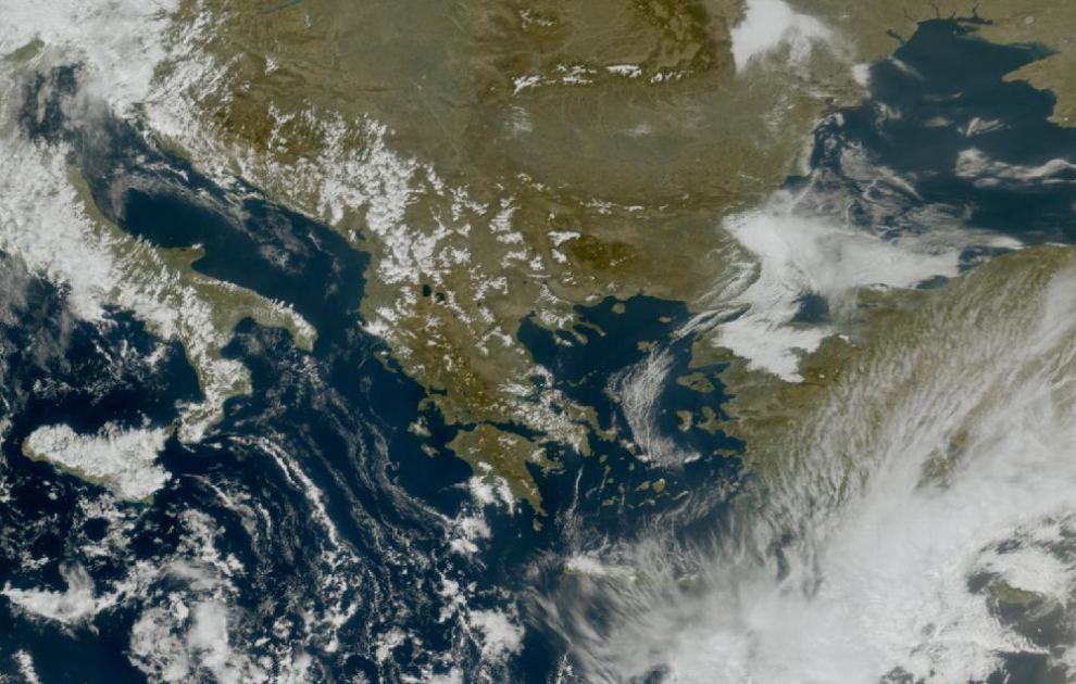 Τελευταία δορυφορική εικόνα νεφοκάλυψης