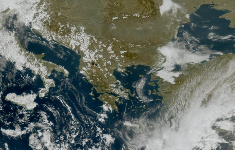 Τελευταία δορυφορική εικόνα νεφοκάλυψης