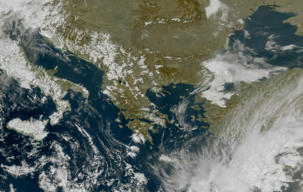 Τελευταία δορυφορική εικόνα νεφοκάλυψης