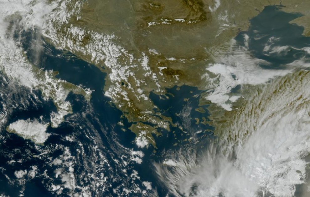 Τελευταία δορυφορική εικόνα νεφοκάλυψης