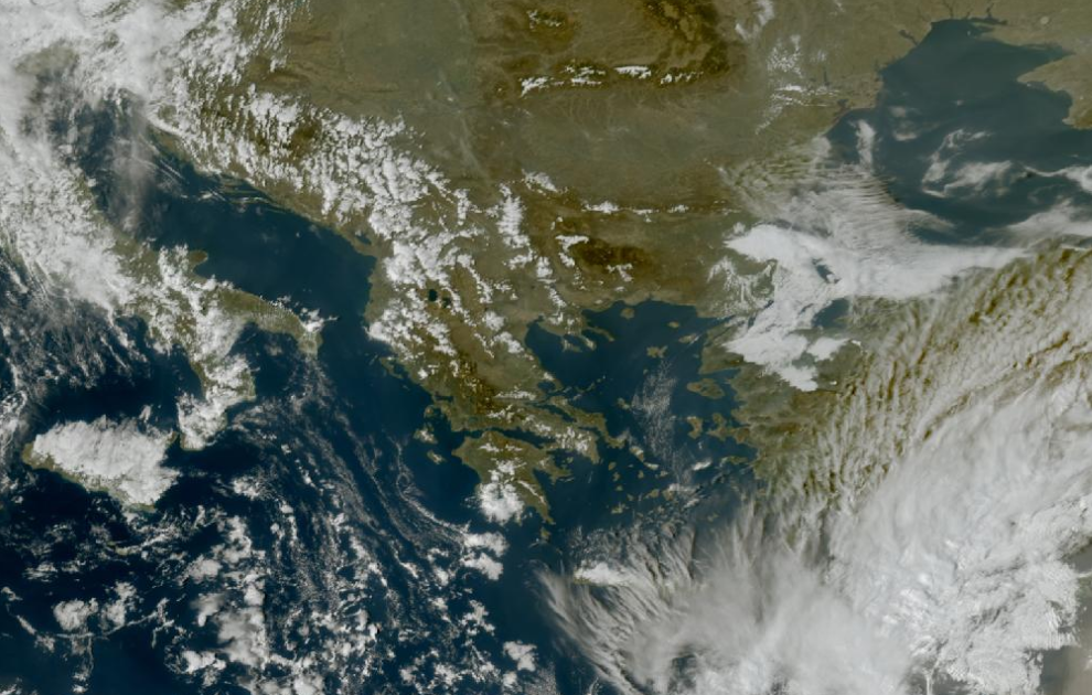 Τελευταία δορυφορική εικόνα νεφοκάλυψης