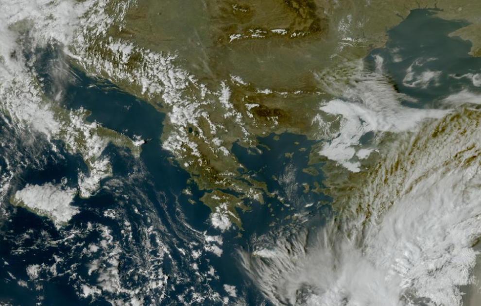 Τελευταία δορυφορική εικόνα νεφοκάλυψης