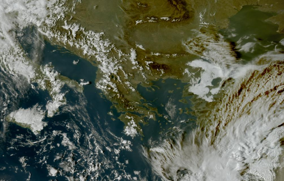 Τελευταία δορυφορική εικόνα νεφοκάλυψης