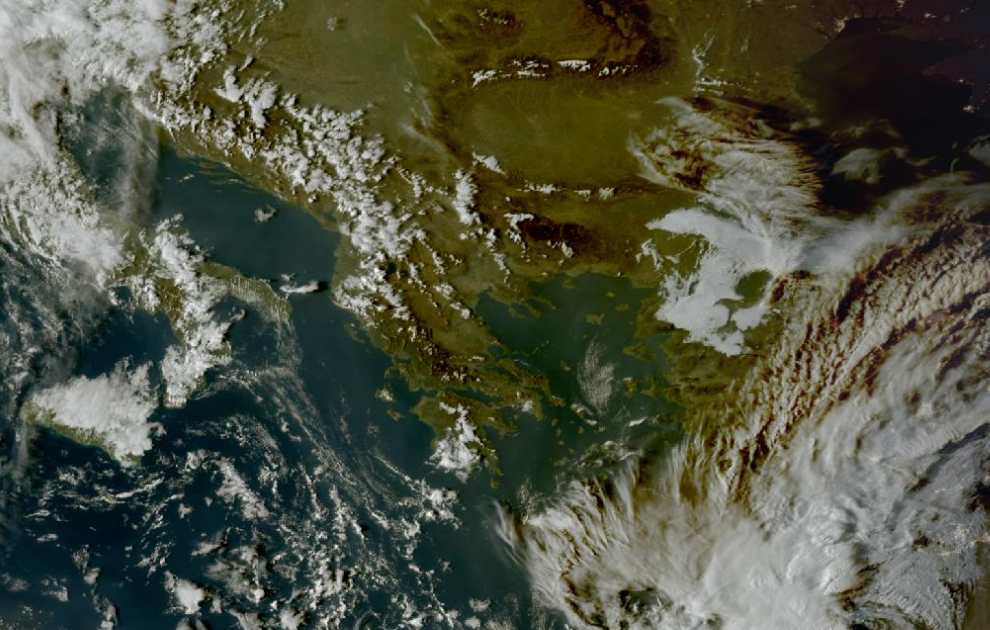 Τελευταία δορυφορική εικόνα νεφοκάλυψης