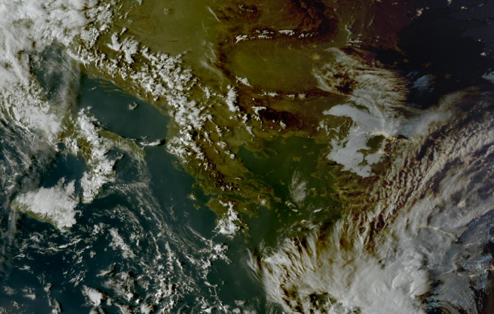 Τελευταία δορυφορική εικόνα νεφοκάλυψης