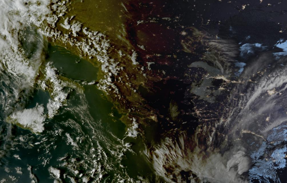 Τελευταία δορυφορική εικόνα νεφοκάλυψης