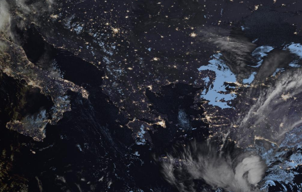 Τελευταία δορυφορική εικόνα νεφοκάλυψης