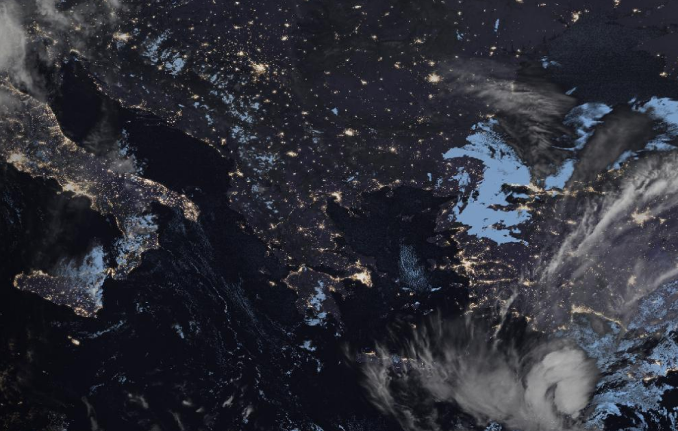 Τελευταία δορυφορική εικόνα νεφοκάλυψης