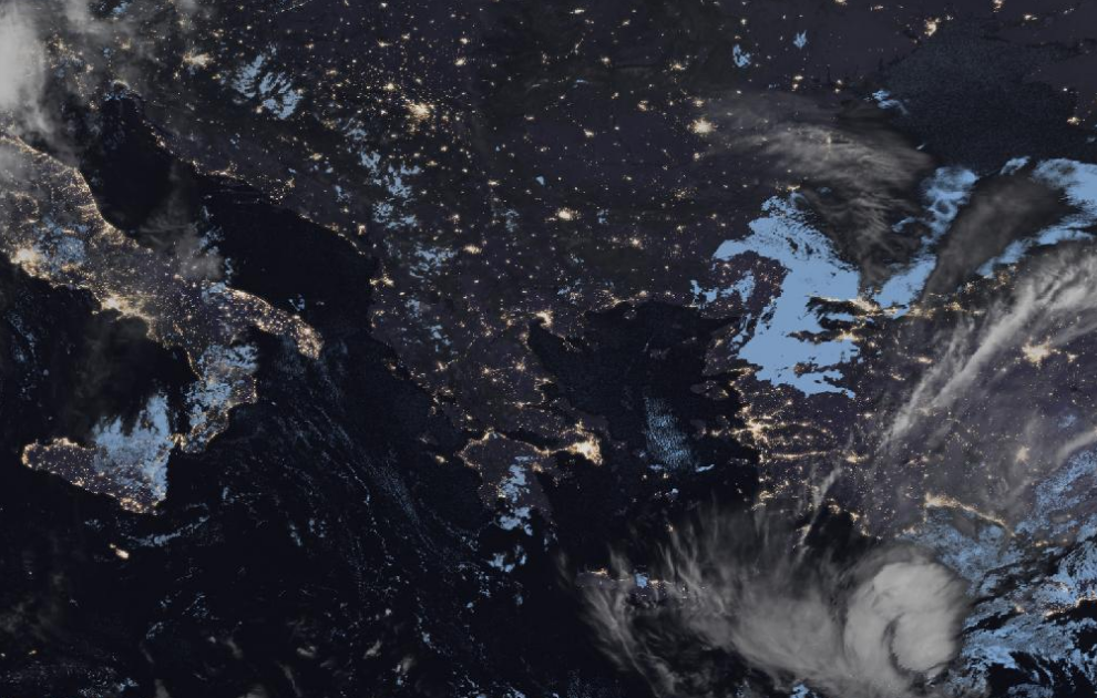 Τελευταία δορυφορική εικόνα νεφοκάλυψης