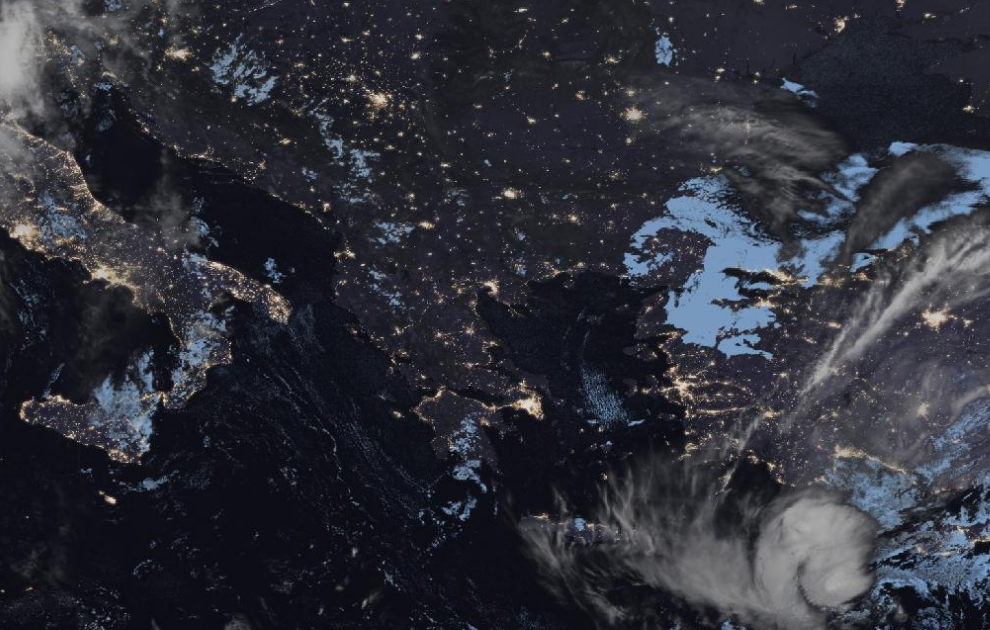 Τελευταία δορυφορική εικόνα νεφοκάλυψης