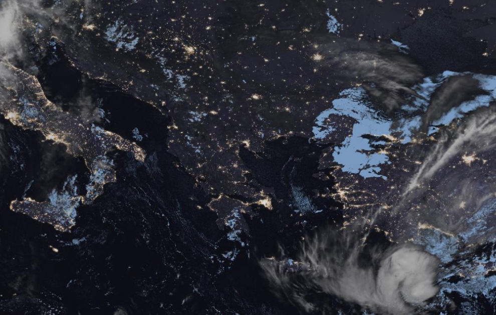 Τελευταία δορυφορική εικόνα νεφοκάλυψης