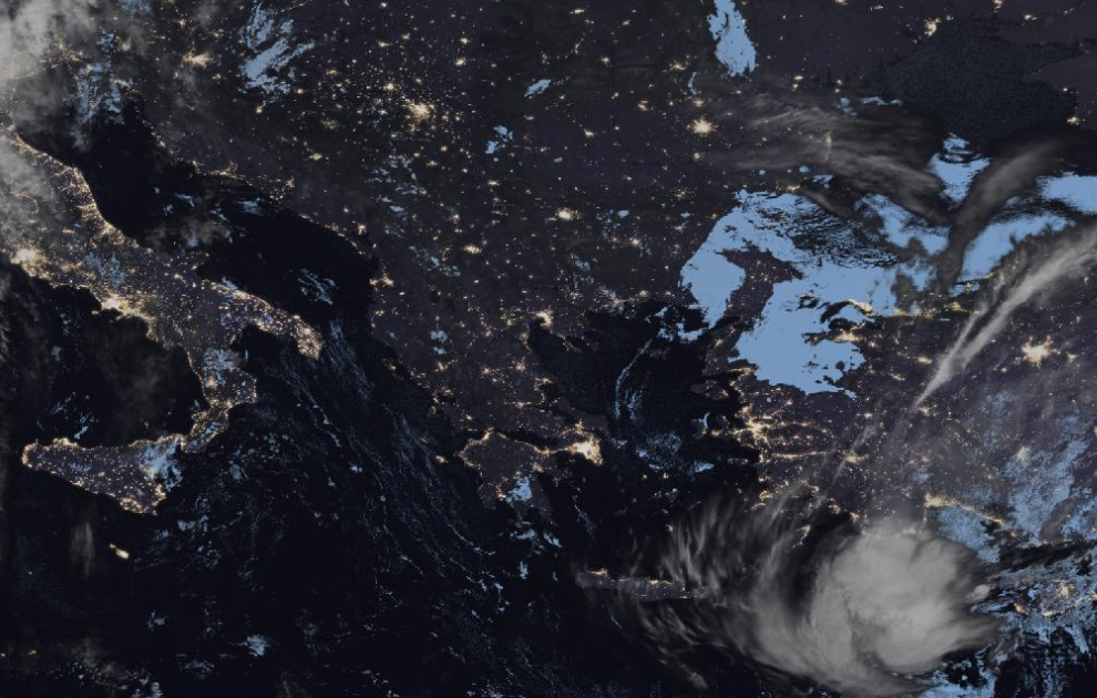 Τελευταία δορυφορική εικόνα νεφοκάλυψης