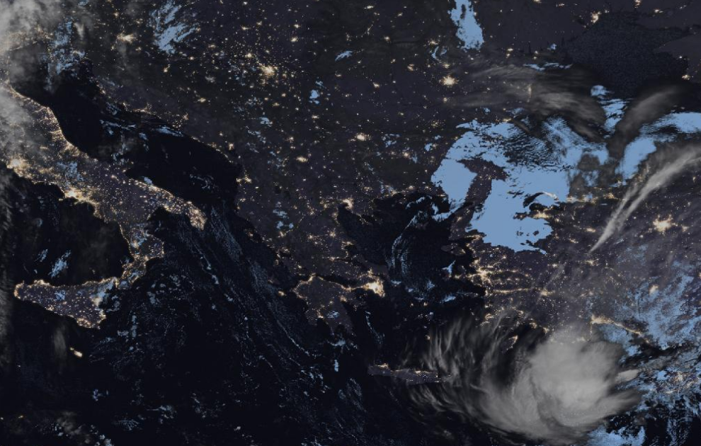 Τελευταία δορυφορική εικόνα νεφοκάλυψης