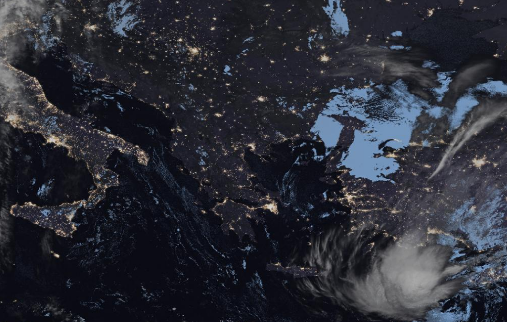 Τελευταία δορυφορική εικόνα νεφοκάλυψης