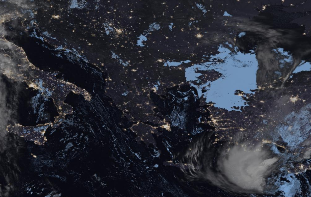 Τελευταία δορυφορική εικόνα νεφοκάλυψης