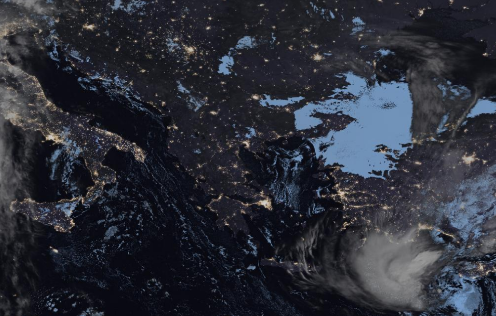 Τελευταία δορυφορική εικόνα νεφοκάλυψης