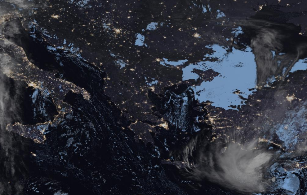 Τελευταία δορυφορική εικόνα νεφοκάλυψης