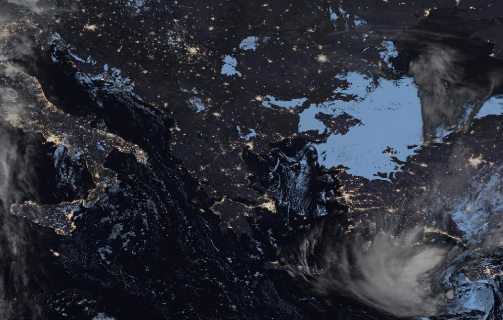 Τελευταία δορυφορική εικόνα νεφοκάλυψης