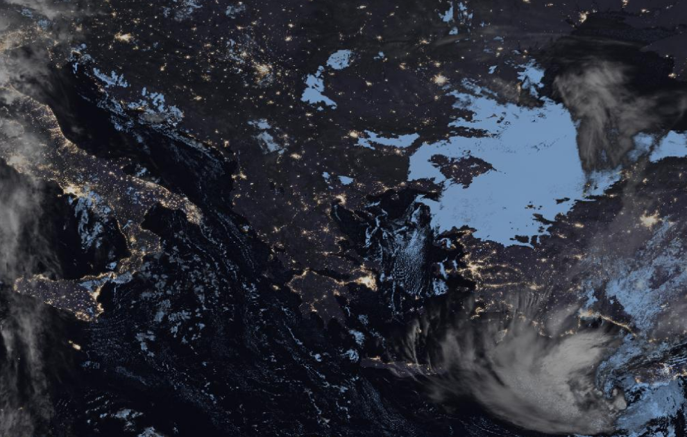 Τελευταία δορυφορική εικόνα νεφοκάλυψης