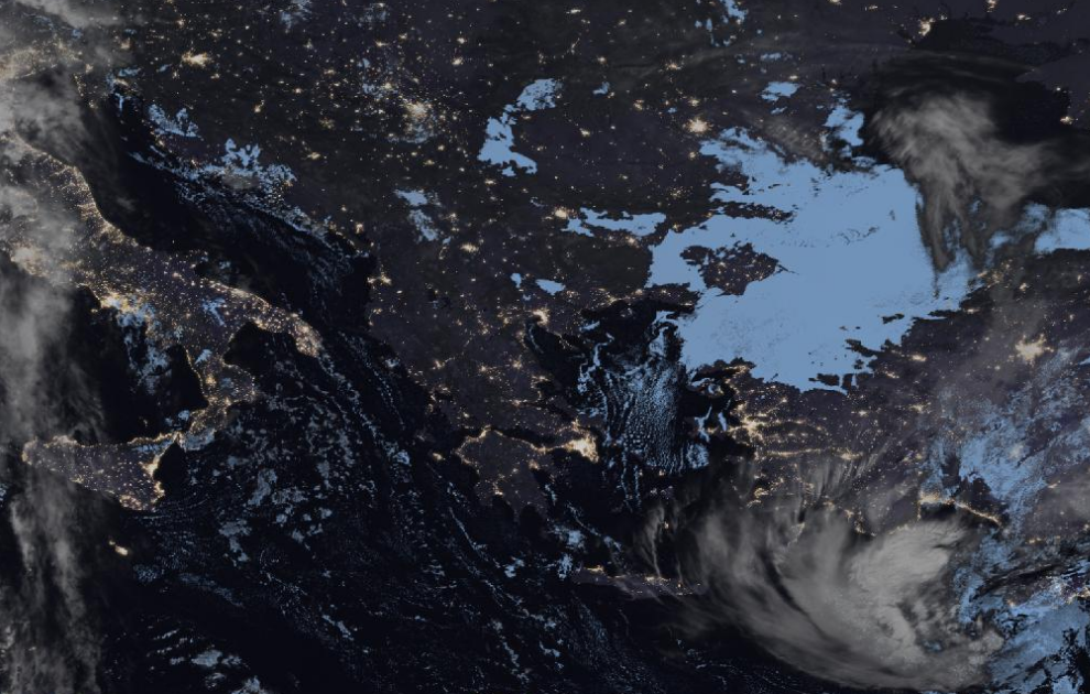 Τελευταία δορυφορική εικόνα νεφοκάλυψης