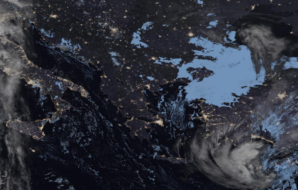 Τελευταία δορυφορική εικόνα νεφοκάλυψης