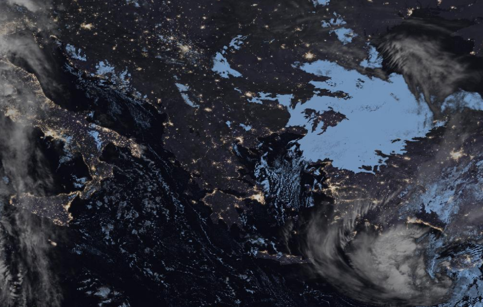 Τελευταία δορυφορική εικόνα νεφοκάλυψης