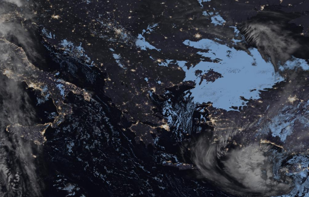 Τελευταία δορυφορική εικόνα νεφοκάλυψης