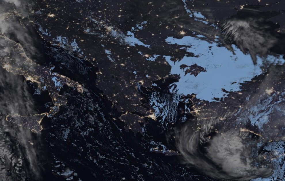 Τελευταία δορυφορική εικόνα νεφοκάλυψης