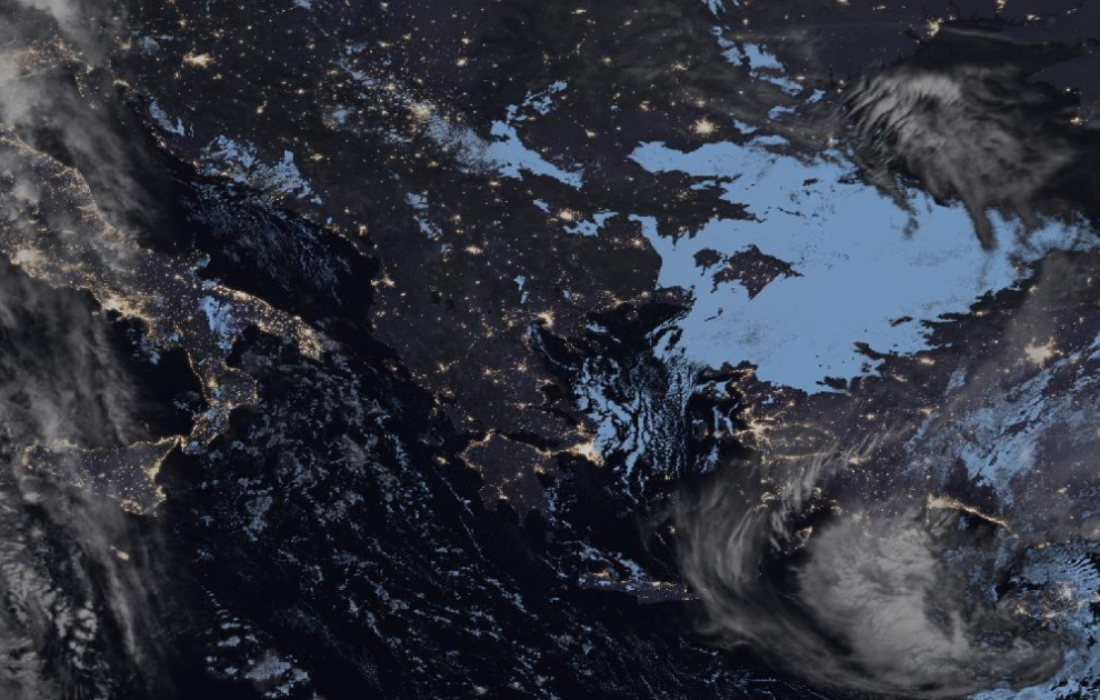 Τελευταία δορυφορική εικόνα νεφοκάλυψης