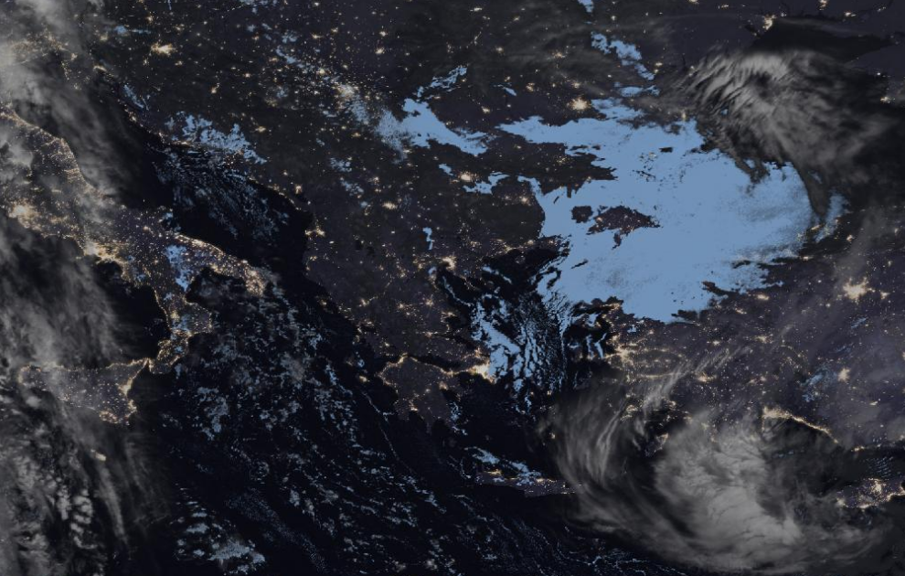 Τελευταία δορυφορική εικόνα νεφοκάλυψης