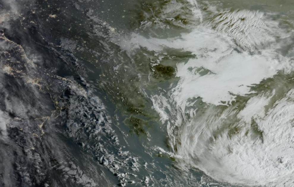 Τελευταία δορυφορική εικόνα νεφοκάλυψης