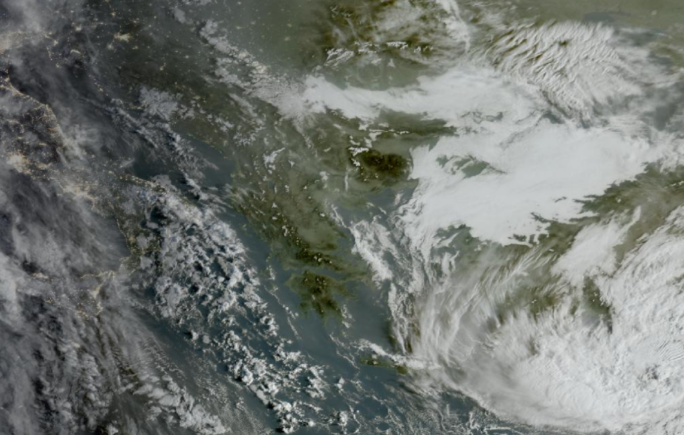 Τελευταία δορυφορική εικόνα νεφοκάλυψης