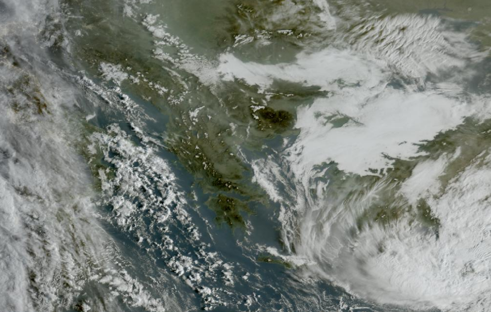 Τελευταία δορυφορική εικόνα νεφοκάλυψης