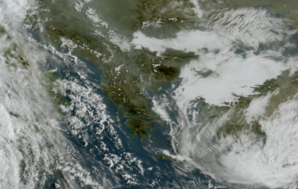 Τελευταία δορυφορική εικόνα νεφοκάλυψης