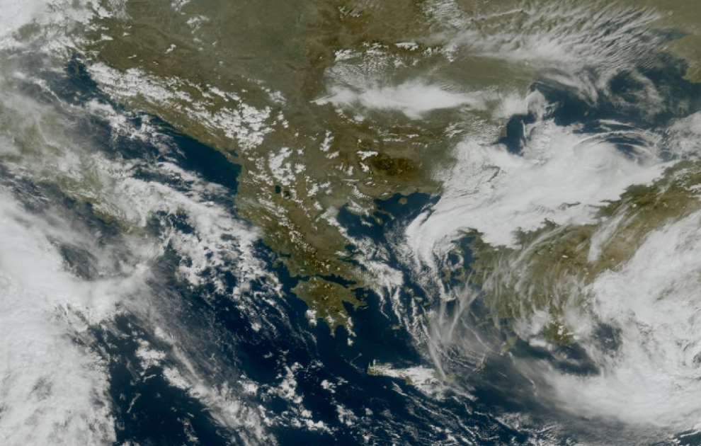 Τελευταία δορυφορική εικόνα νεφοκάλυψης