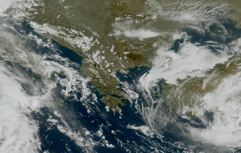 Τελευταία δορυφορική εικόνα νεφοκάλυψης