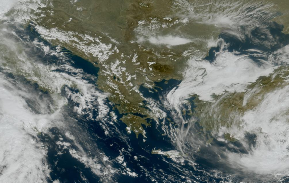 Τελευταία δορυφορική εικόνα νεφοκάλυψης