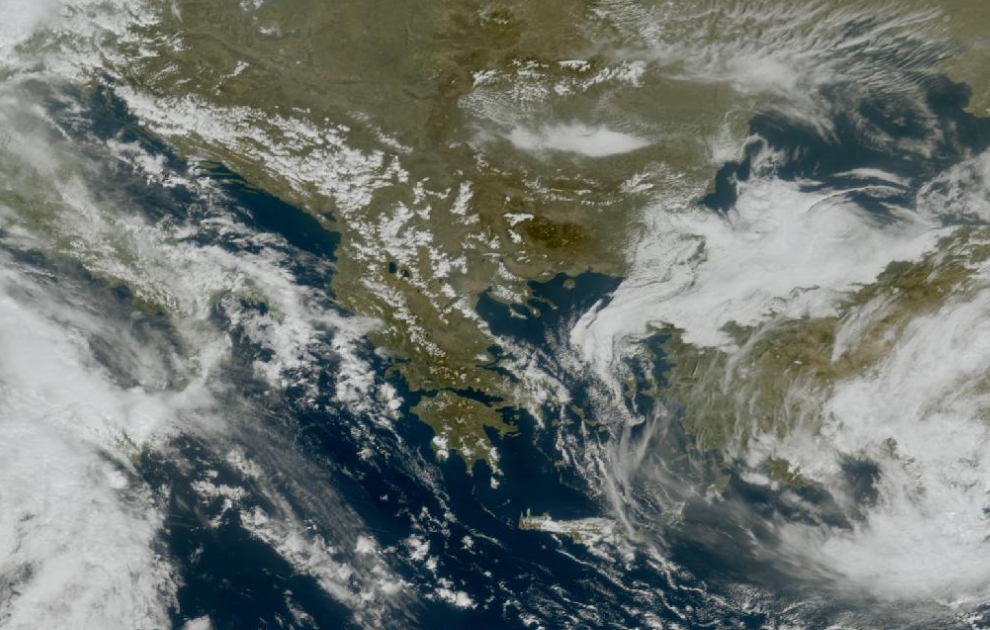 Τελευταία δορυφορική εικόνα νεφοκάλυψης