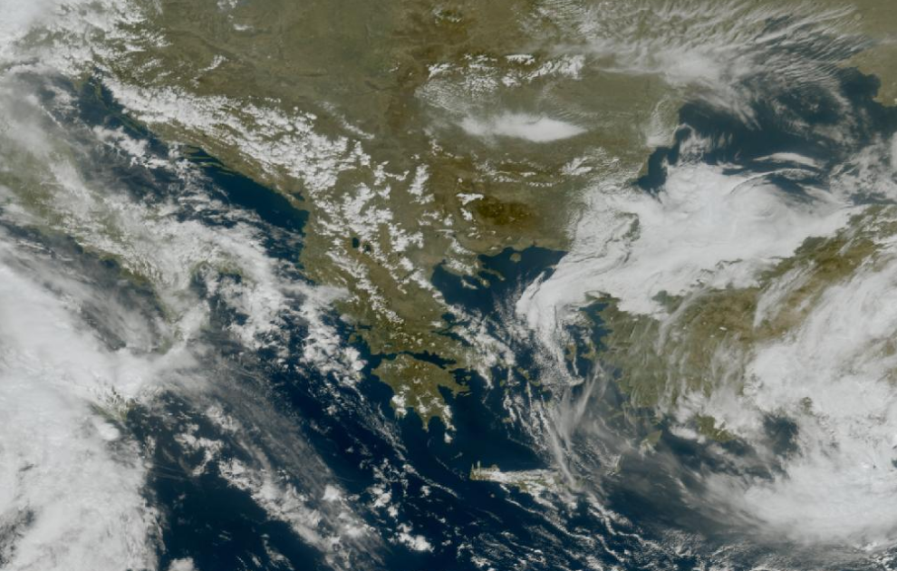 Τελευταία δορυφορική εικόνα νεφοκάλυψης