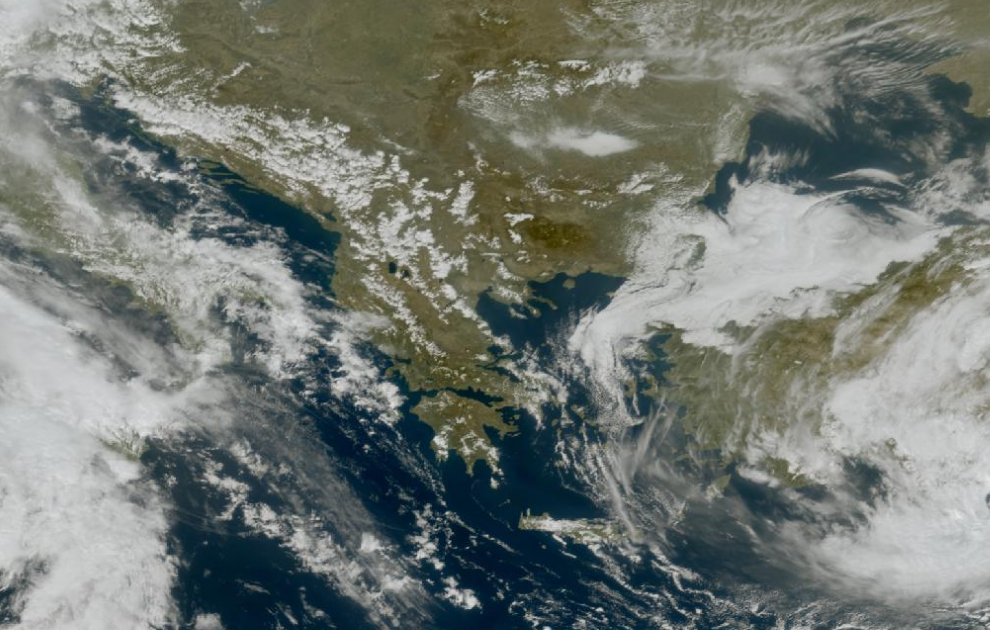 Τελευταία δορυφορική εικόνα νεφοκάλυψης