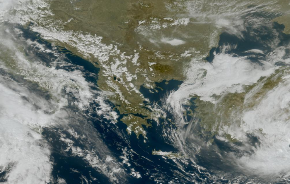 Τελευταία δορυφορική εικόνα νεφοκάλυψης