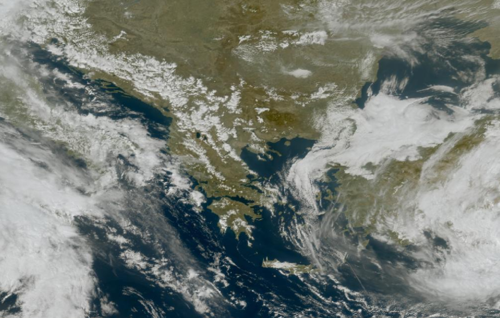 Τελευταία δορυφορική εικόνα νεφοκάλυψης