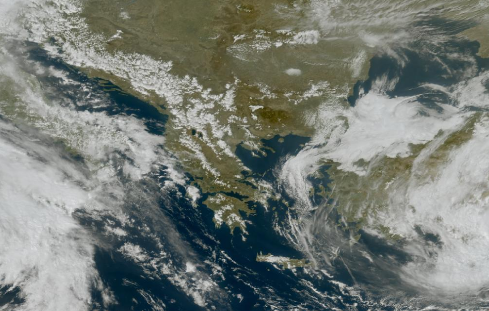 Τελευταία δορυφορική εικόνα νεφοκάλυψης