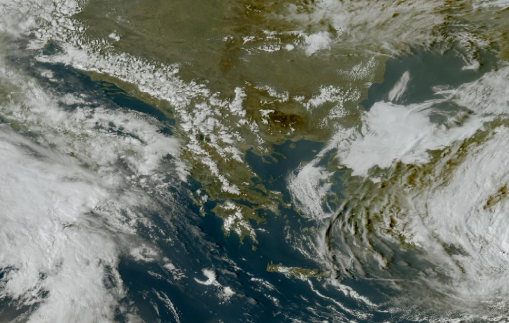 Τελευταία δορυφορική εικόνα νεφοκάλυψης