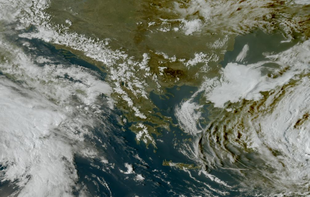 Τελευταία δορυφορική εικόνα νεφοκάλυψης