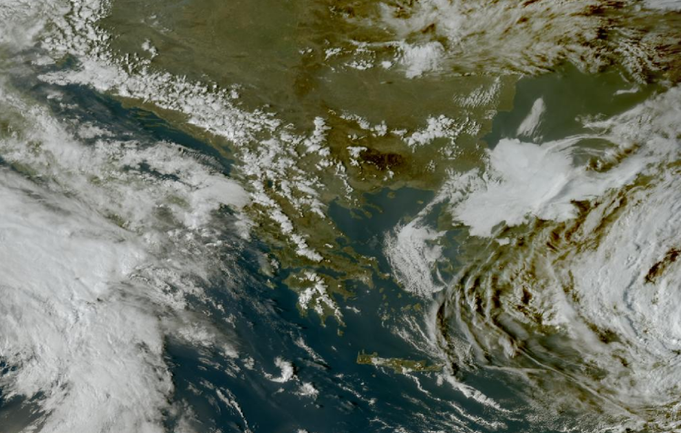 Τελευταία δορυφορική εικόνα νεφοκάλυψης