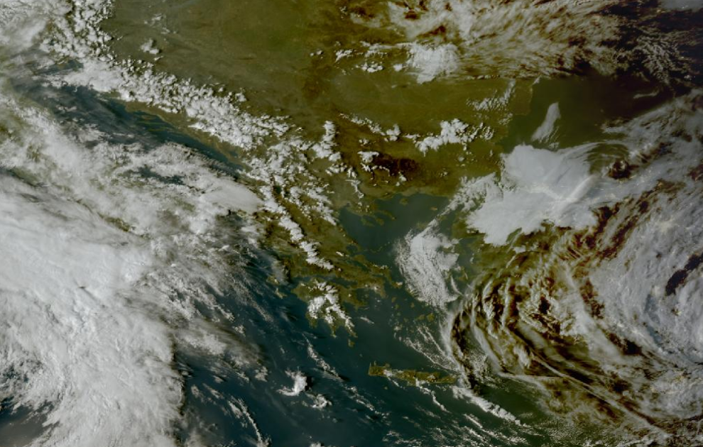 Τελευταία δορυφορική εικόνα νεφοκάλυψης